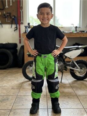 VINTAGE Fox Racing 360 Motocross Pants Youth 24 Green Black Moto Y2K Gorpcore
